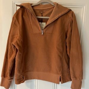 Alex Mill Crosby half-zip cotton sweatshirt, size medium, NWT